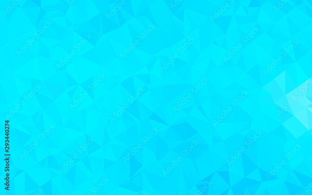 Light BLUE vector abstract mosaic background. Colorful illustration in Origami style with gradient.  Triangular pattern for your business design.