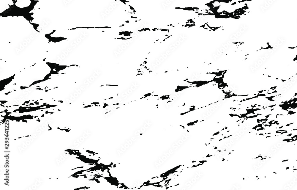 Naklejka premium Monochrome texture composed of irregular graphic elements. Distressed uneven grunge background. Abstract vector illustration. Overlay for interesting effect and depth. Isolated on white background.