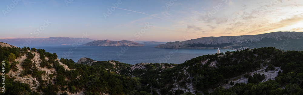 panorama of islands in Croatia