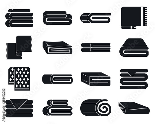 Blanket icons set. Simple set of blanket vector icons for web design on white background