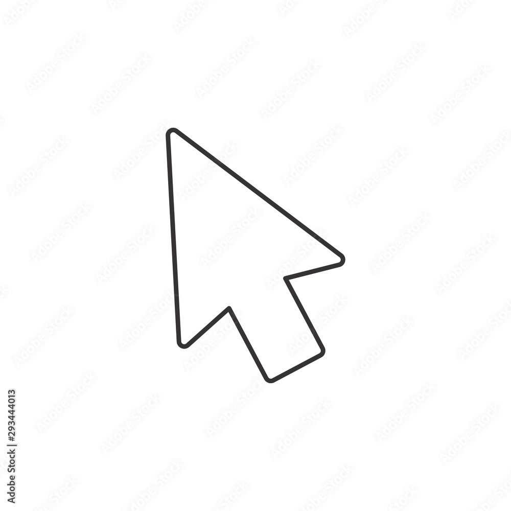 Pointer Icon Vector. Computer Mouse Click Pointer Cursor Arrow Flat Icon For Apps And Websites Pointer Icon Vector. Computer Mouse Click Pointer Cursor Arrow Flat Icon For Apps And Websites