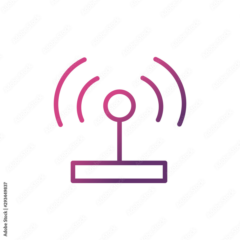 antenna signal network social media icon line antenna signal network social media icon line