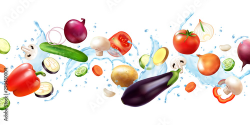 Vegetables With Water Composition