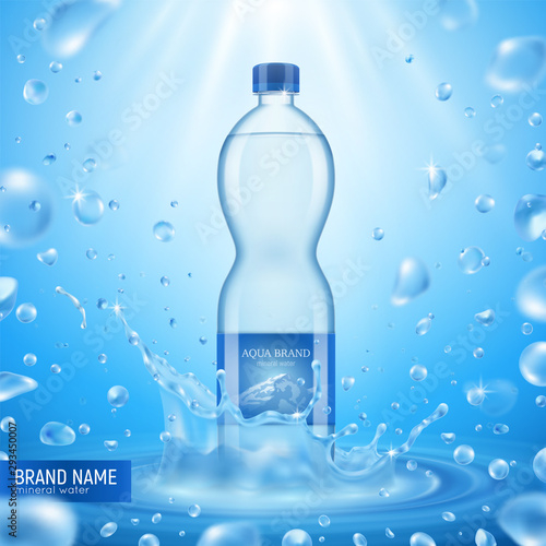 Water Bottle Advertising Background