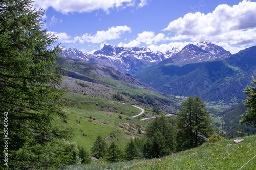 View of the Col de Vars in the French Alps