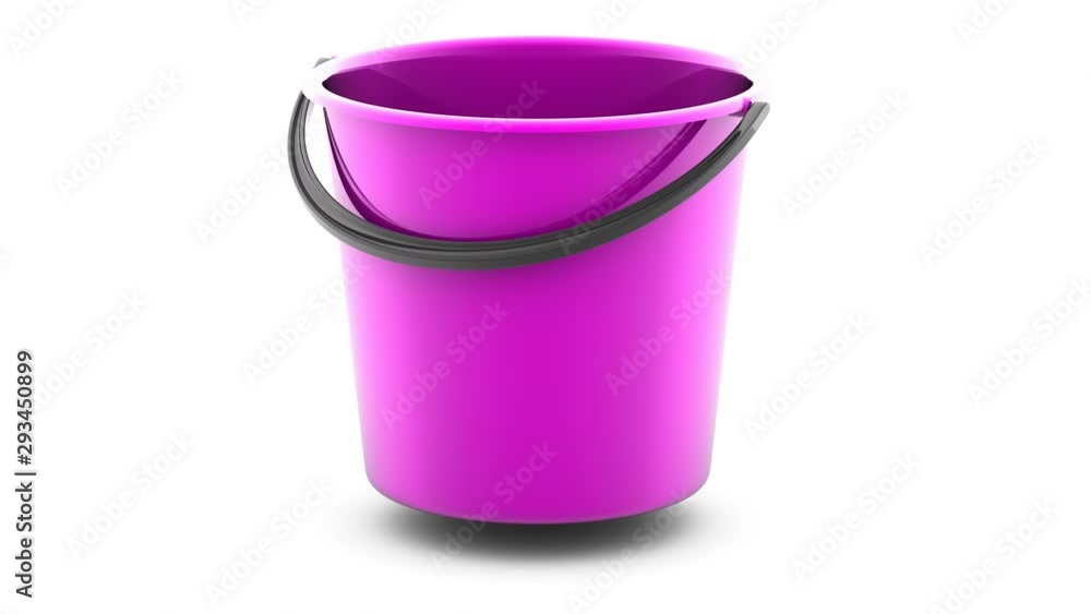 Bucket on a white surface. 3D Illustration. Bucket on a white surface. 3D Illustration.
