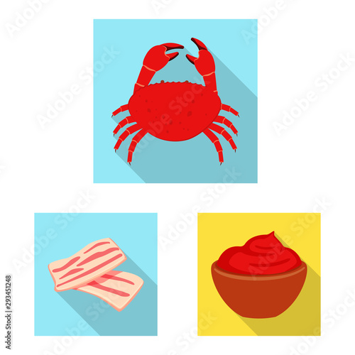 Isolated object of taste and product icon. Collection of taste and cooking stock symbol for web.