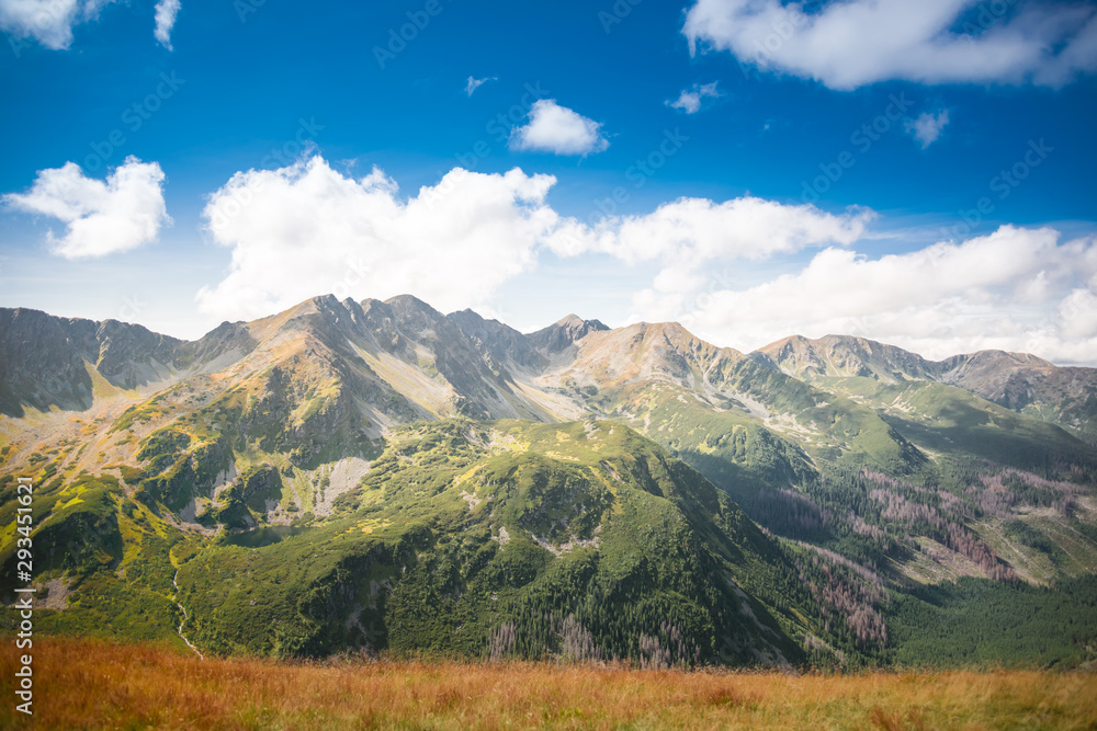 Western Tatra Mountains Panorama - Slovakian rocky summits: Banikov, Pachol, Banikovske Sedlo, Spalona Kopa, Salatin
