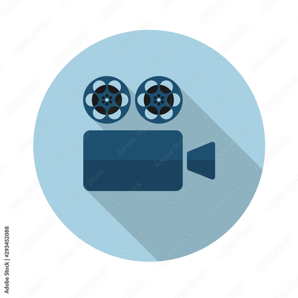 cinema Camera flat icon.Vector illustration in a simple style with a falling shadow. 10 eps. cinema Camera flat icon.Vector illustration in a simple style with a falling shadow. 10 eps.