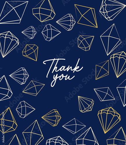 Greeting card with jewels, diamant