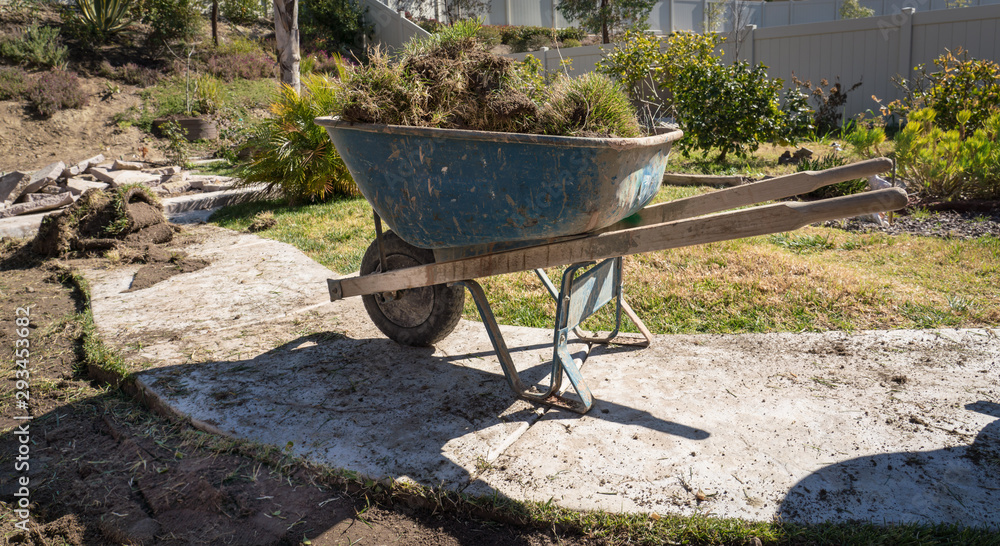 Wheel Barrow Gardening Landscaping