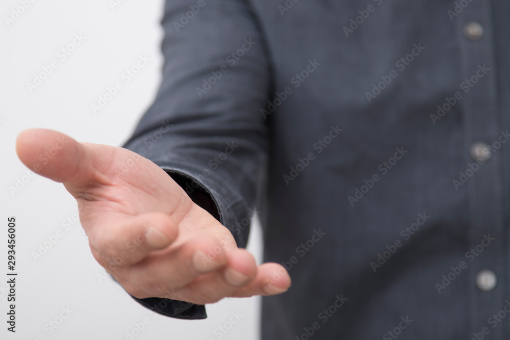 Fototapeta premium business man hands closeup, expressions