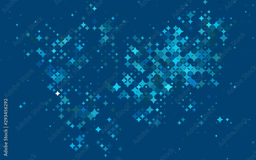 Light BLUE vector pattern with christmas stars. Stars on blurred abstract background with gradient. Best design for your ad, poster, banner. Light BLUE vector pattern with christmas stars. Stars on blurred abstract background with gradient. Best design for your ad, poster, banner.