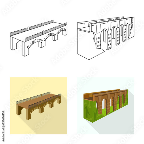 Vector design of connection and design sign. Set of connection and side vector icon for stock.