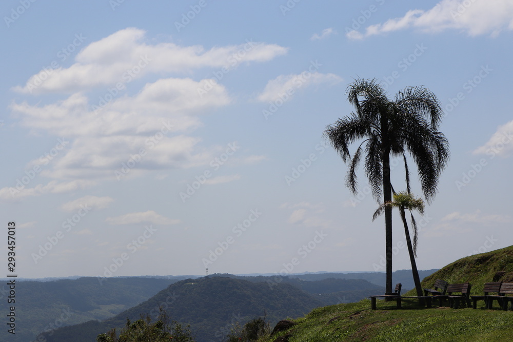 Panoramic view of the Ninho das Águias (Eagle's Nest), located in the northwest of the municipality of Nova Petrópolis. It is one of the best hang gliding locations in the state of Rio Grande do Sul.