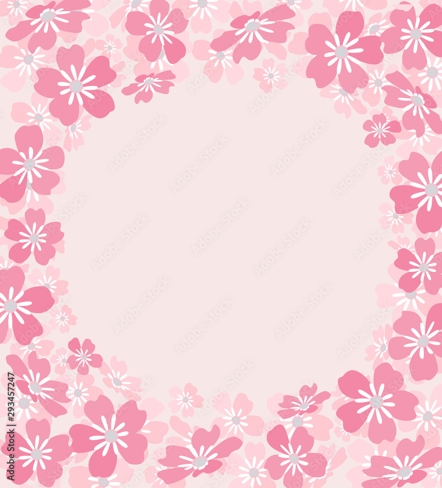 Background from silhouettes of flowers