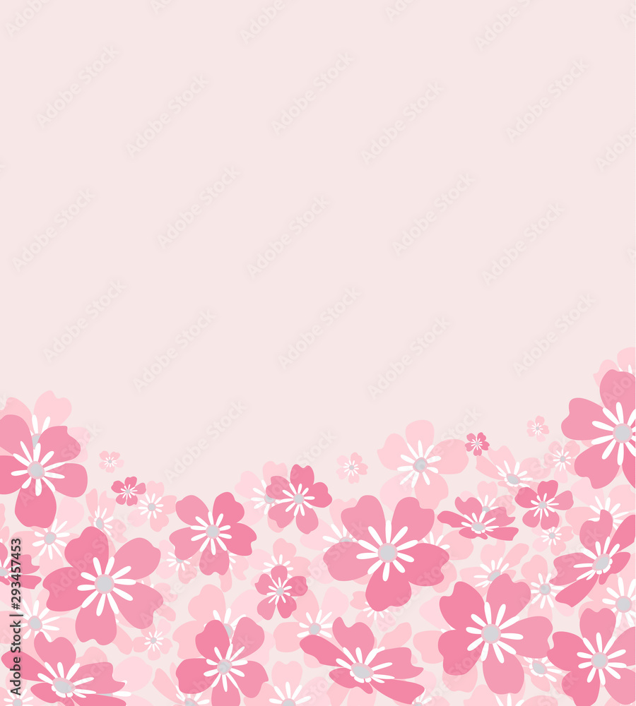 Background from silhouettes of flowers