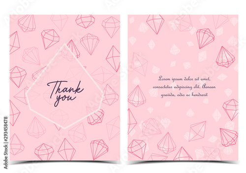 Greeting card with jewels, diamant