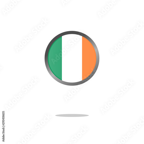 Free Download Flag of Ireland as round glossy icon. Button with Irish flag - GFXLoad