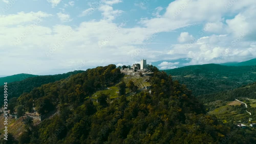 Beautiful aerial view of the Fortress Anakopia And the Iberian Mountain Abkhazia. Beautiful aerial view of the Fortress Anakopia And the Iberian Mountain Abkhazia.