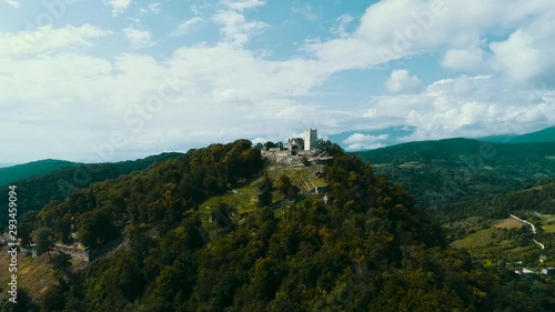 Beautiful aerial view of the Fortress Anakopia And the Iberian Mountain Abkhazia. photo