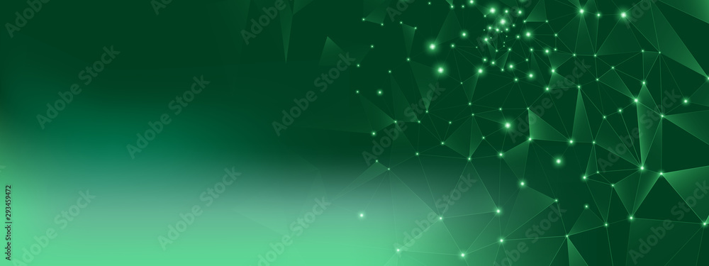 Technology Poster. Big Data Analysis. Green 3d Technology Poster. Big Data Analysis. Green 3d