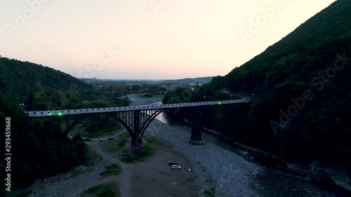 Road Bridge over the Gumista river, between New Athos and Sukhum, Abkhazia. photo