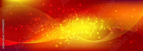 Tech Abstract. Red Particle...
