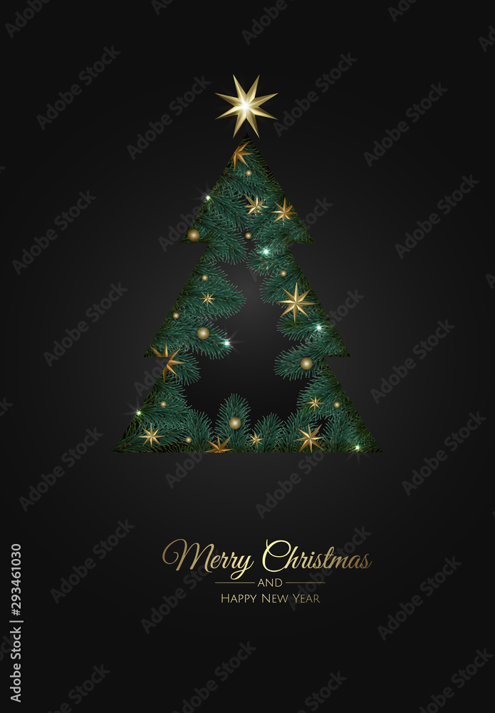 Merry Christmas and Happy New Year. Xmas background with gift box, Snowflakes and balls design. Merry Christmas and Happy New Year. Xmas background with gift box, Snowflakes and balls design.