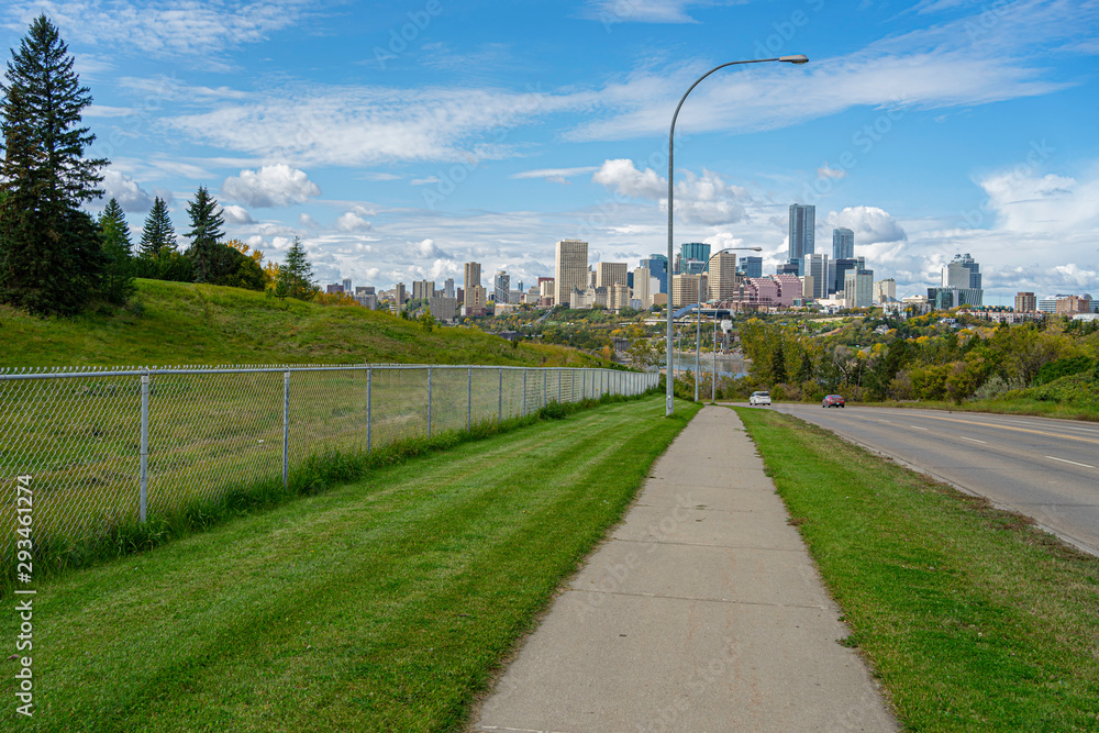 Panoramic view of downtown Edmonton, Alberta, Canada.