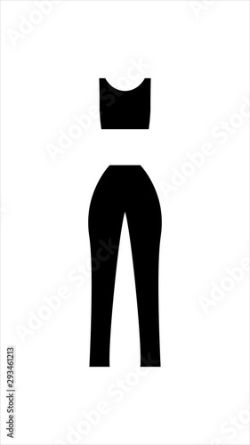 Crop top and high waist jeans icon vector design. Clothes icon vector illustration