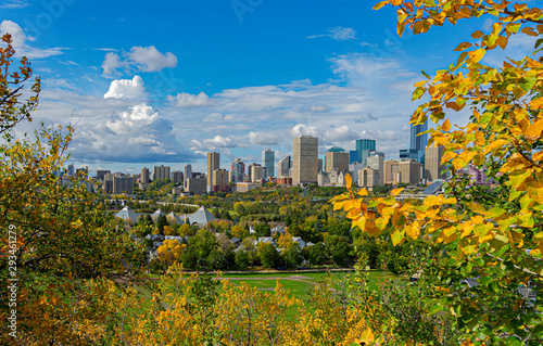 Panoramic view of downtown in Edmonton, Alberta, Canada.