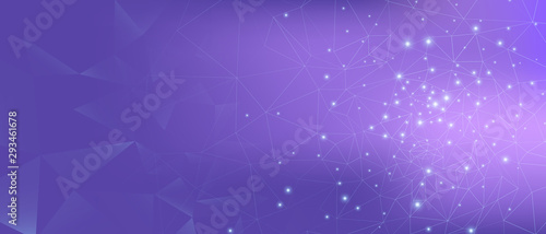 Abstract Data Flow. Violet Science Wallpaper. 
