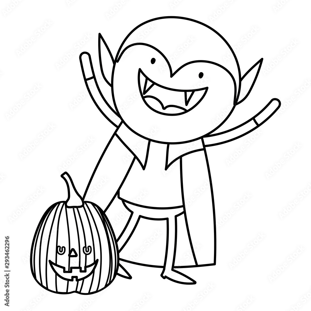 Obraz premium trick or treat - happy halloween line image