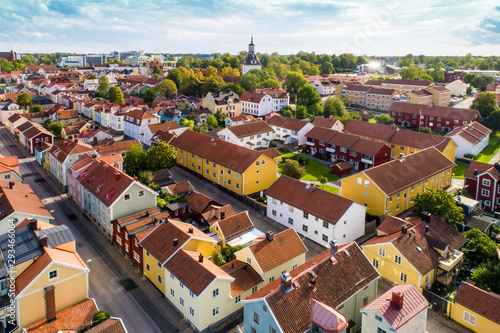 Old city of V‚Äö√Ñ‚àûstervik in summer, V‚Äö√Ñ‚àûstervik, Sweden photo