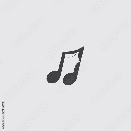 icon logo minimal of the music tone