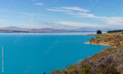 Fototapeta Naklejka Na Ścianę i Meble -  turquoise water of lake Pukaki, New Zealand