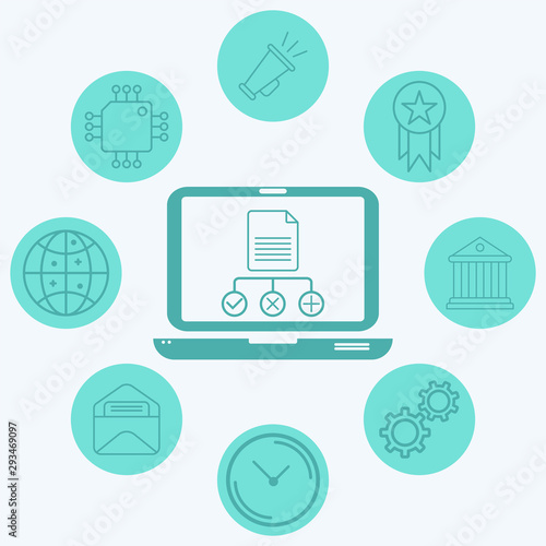 Data regulation vector icon sign symbol