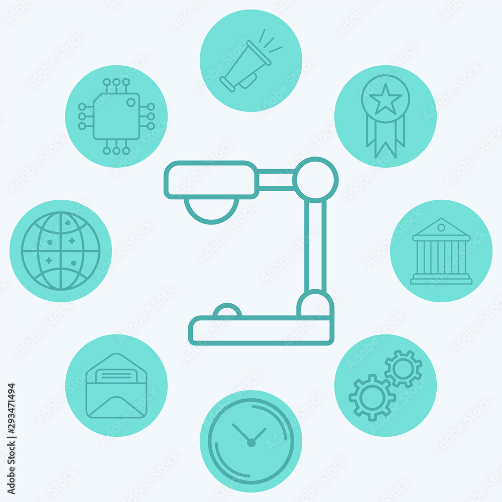 Desk lamp vector icon sign symbol Desk lamp vector icon sign symbol