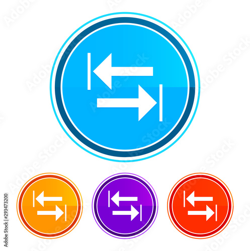 Free Download Transfer arrow icon flat design round buttons set illustration design - GFXLoad