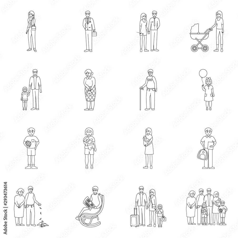 Vector illustration of happy and character sign. Collection of happy and portrait stock symbol for web. Vector illustration of happy and character sign. Collection of happy and portrait stock symbol for web.