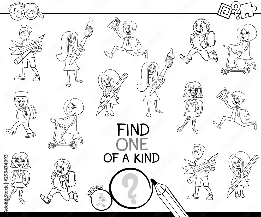 one of a kind game with kids characters color book one of a kind game with kids characters color book