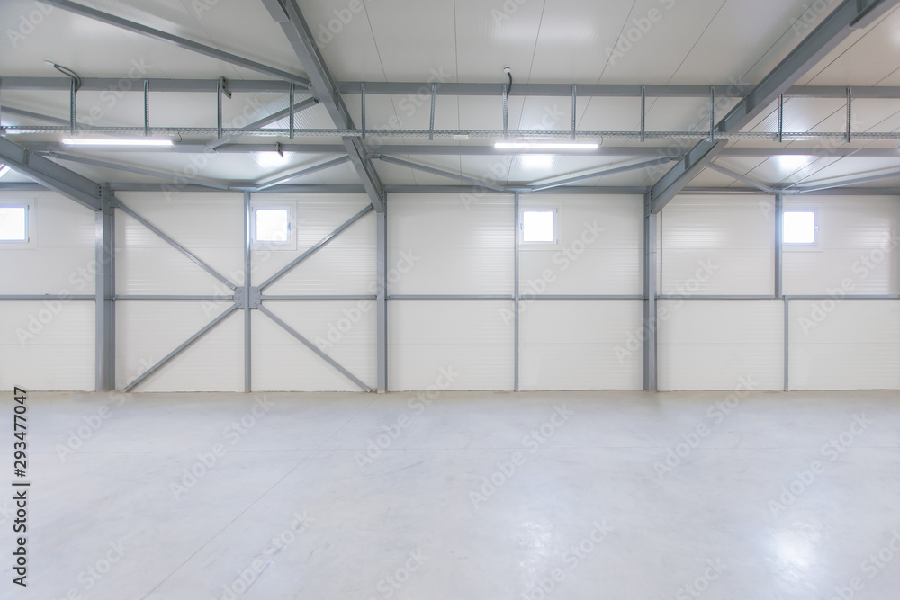empty factory warehouse space with closed roof empty factory warehouse space with closed roof