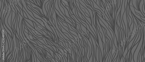 Wavy intricate background. Monochrome backdrop with curved stripes. Repeating abstract waves. Stripe texture with many lines. Black and white illustration