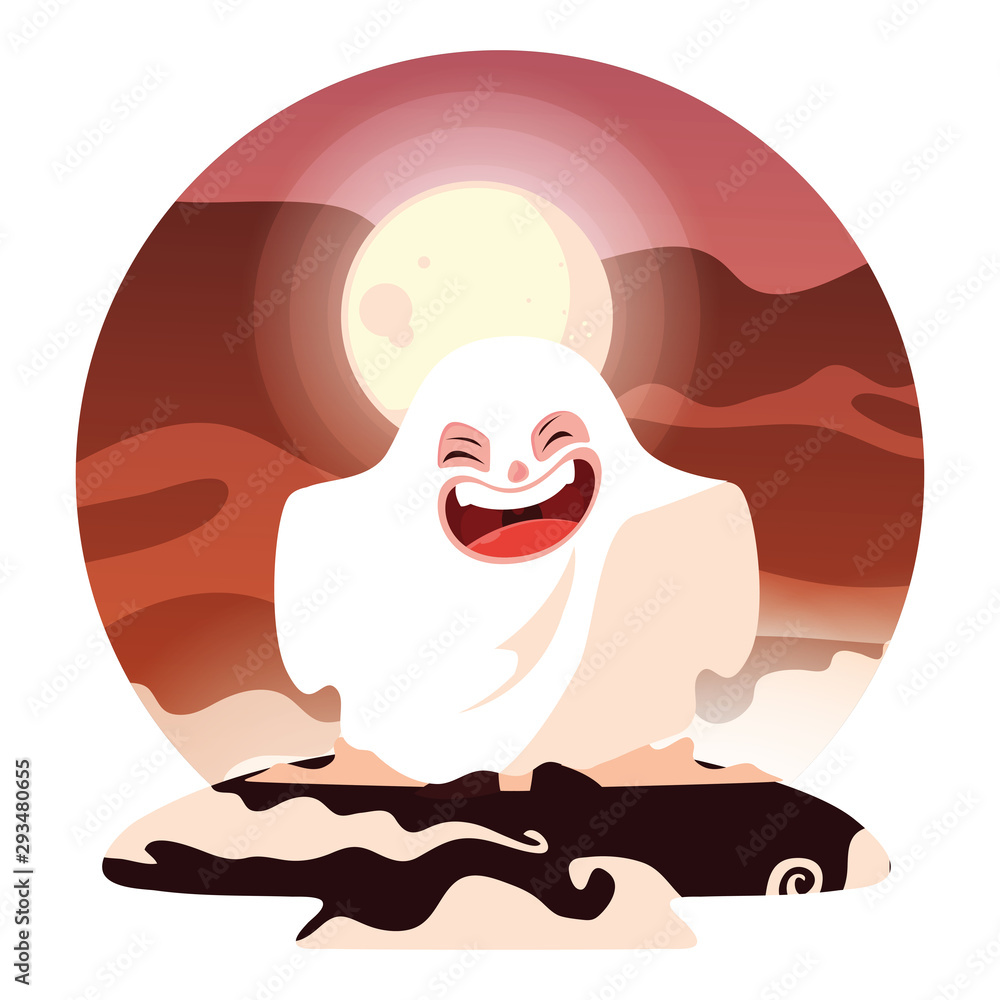 Halloween costumed child vector design icon Halloween costumed child vector design icon