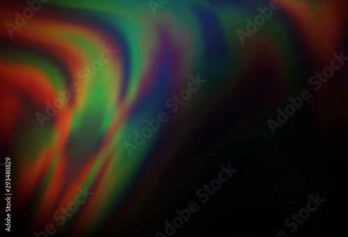 Dark Multicolor, Rainbow vector pattern with bubble shapes.