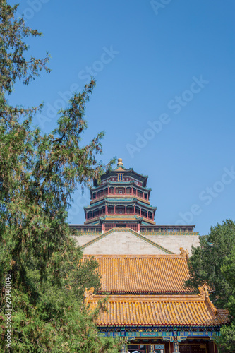 The summer palace of Beijing China ancient architect and landscape kunming lake garden