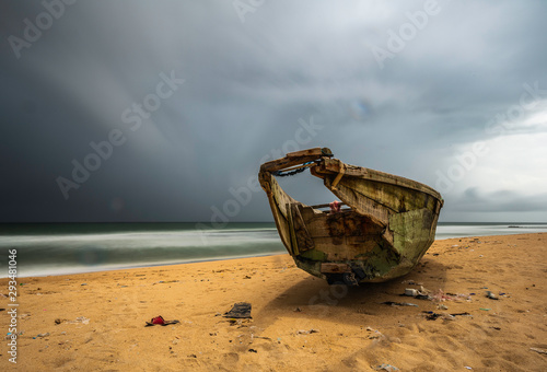 A private beach located along the Badagry Creek. Lagos Nigeria.