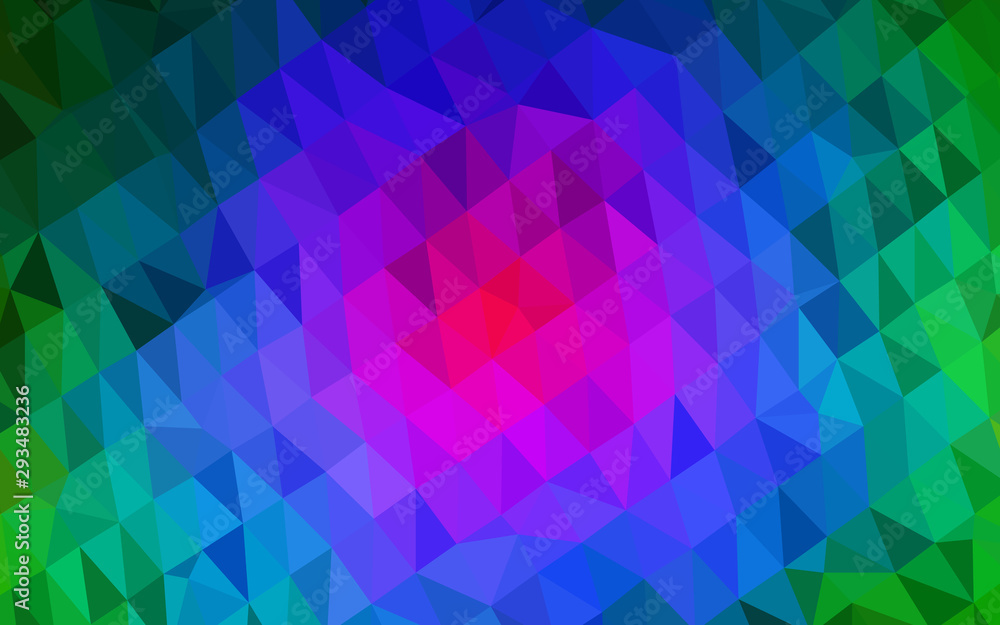 Obraz premium Dark Multicolor, Rainbow vector shining triangular background. Glitter abstract illustration with an elegant design. Brand new design for your business.