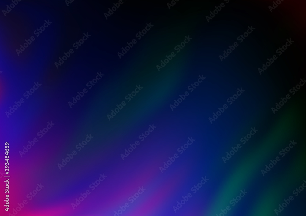 Dark Multicolor, Rainbow vector bokeh and colorful pattern. Colorful abstract illustration with gradient. Brand new style for your business design.